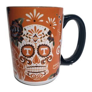 Tennessee Volunteers VOLS coffee Mug Cup Orange White NCAA UT Day Of The Dead